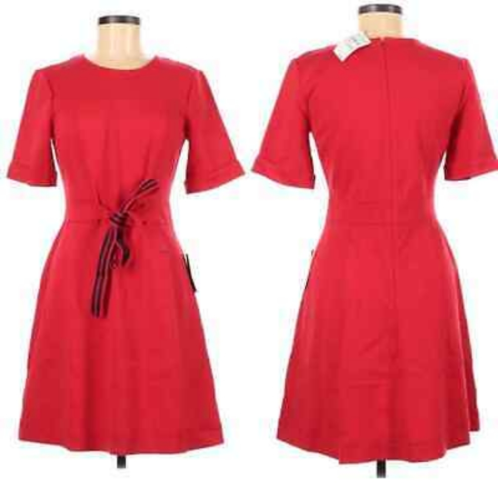 Ponte Short Sleeve Shift Dress